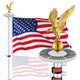 DIY Telescoping Flag Pole with Solar Light Luxury Eagle (20/25/30FT)