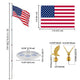 DIY Telescoping Flag Pole with Solar Light Luxury Eagle (20/25/30FT)