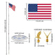 DIY Telescoping Flag Pole with Solar Light Luxury Eagle (20/25/30FT)