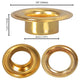 DIY 1/4" #0 Brass Grommets and Washers Pack 2000