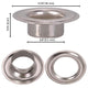 DIY Nickel/Brass Grommets and Washers Fabric Fasteners (#0, #2, #4)