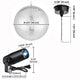 DIY 16" Commercial Disco Mirror Ball with Motor & 8x RGBW Spotlights