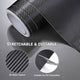 DIY Car Vinyl Wrap 3D Matte Black Carbon Fiber Roll 100ft, 50ft Options