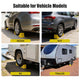 DIY Wheel Chocks with Rope & Handle for 24-32in Tire, 33,000lbs GVWR