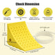 DIY Wheel Chocks with Rope & Handle for 35in Tire, 66,000lbs GVWR