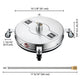 DIY 16.5in Surface Cleaner Pressure Washer Attachment 4000PSI 3.7GPM
