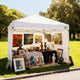 DIY White Pop Up Canopy Tent Wheeled Bag Included, Optional Sides
