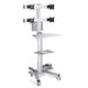 DIY NexusX 4-Monitor Mobile Workstation Cart Fits 10-21in Screens