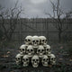 DIY Life Size Plastic Skulls in Bulk 4ct/pk Halloween Decorations