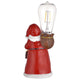 DIY Set(2) Santa Figurine with LED Edison Bulb Battery Powered