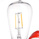 DIY Set(2) Santa Figurine with LED Edison Bulb Battery Powered