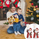 DIY Set(2) Santa Figurine with LED Edison Bulb Battery Powered