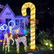 DIY 8ft Lighted Christmas Candy Canes Giant Outdoor Decorations