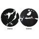 DIY Round Black Vessel Sink Tempered Glass Marble Pattern