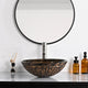 DIY Bathroom Lavatory Round Tempered Glass Sink Antique Totem