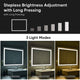 DIY Frameless Bathroom Mirror with Lights Touch Switch 32x24