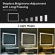 DIY Frameless Bathroom Mirror with Lights Touch Switch 32x24