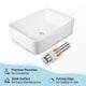 DIY Rectangular Vessel Bathroom Porcelain Sink w/ Drain