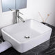 DIY Rectangular Vessel Bathroom Porcelain Sink w/ Drain
