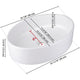 DIY Oval Vessel Bathroom Porcelain Sink w/ Drain