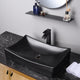 DIY 26" Black Rectangular Vessel Sink Pop up Drain