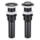 DIY 12" Round Black Vessel Sink Pop up Drain