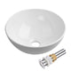 DIY 12" Bathroom Vessel Porcelain Sink w/ Drain Circular