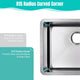 DIY 23" Undermount Single Stainless Kitchen Sink with Drain Basin Rack