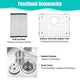 DIY 23" Undermount Single Stainless Kitchen Sink with Drain Basin Rack
