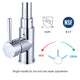 DIY Pull-out Bar Sink Kitchen Faucet Stainless 1-Handle