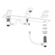 DIY Widespread Bathroom Faucet 3-Hole 2-Handle 4"H