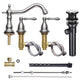 DIY Bathroom Widespread Faucet with Drain 2-Handle 6"H