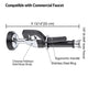 DIY Universal Pre-Rinse Spray Head & Handle 7/8"-20 UNEF Female