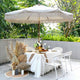 DIY 9 ft 8 Ribs Wooden Patio Umbrella Tilt 100% solution-dyed