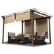 DIY 15'7" x 4'1" Pergola Roof Cover Canopy Replacement 2ct/Pack