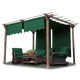 DIY 15'7" x 4'1" Pergola Roof Cover Canopy Replacement 2ct/Pack