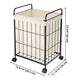 DIY Rolling Laundry Hamper Metal Frame & Canvas Basket 16x12x24