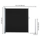 DIY Retractable Side Awning Privacy Screen Shade 5x10ft(1.6x3m)