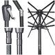 DIY 10 ft Tilting Outdoor Patio Umbrella 220g Yarn-dyed Canopy UV50+