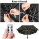 DIY Outdoor Umbrella Lights Solar Day Night Sensor 9-10ft 8-Rib