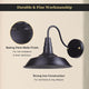 DIY Industrial Barn Style Light Wall Lamp Black 10 in