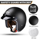 DIY 3/4 Open Face Motorcycle Helmet DOT Matte Black S-XXL