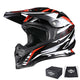 DIY Womens Motocross Helmet Full Face DOT Black Red