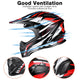 DIY Womens Motocross Helmet Full Face DOT Black Red