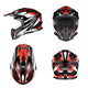 DIY Womens Motocross Helmet Full Face DOT Black Red