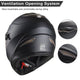 AHR Full Face Dual Visors DOT Motor Helmet Matte Black