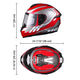 AHR RUN-F3 Full Face DOT Motor Helmet Red