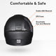 AHR RUN-F3 Full Face DOT Motor Helmet Matt Black