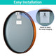 DIY 24" Round Bathroom Mirror for Hallway Vanity Bedroom Wall