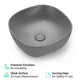 DIY Aquaterior 16" Gray Vessel Sink with Pop Up Drain